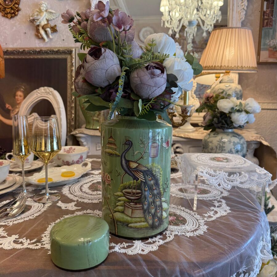 Regal Peacock Treasures Decorative Jar Small