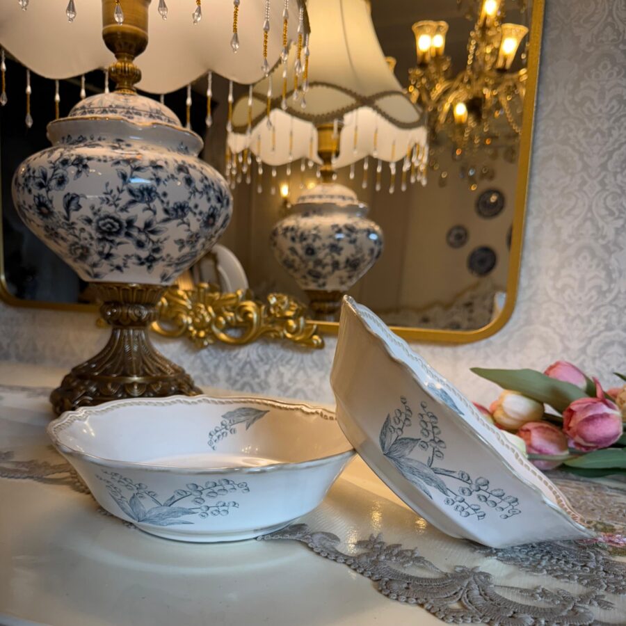 Bleu d'Amour  bowl  set of 2pcs