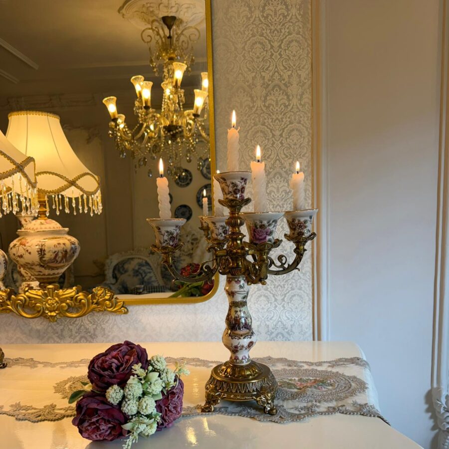 19th-century grandeur Victorian Five Arm Candelabra