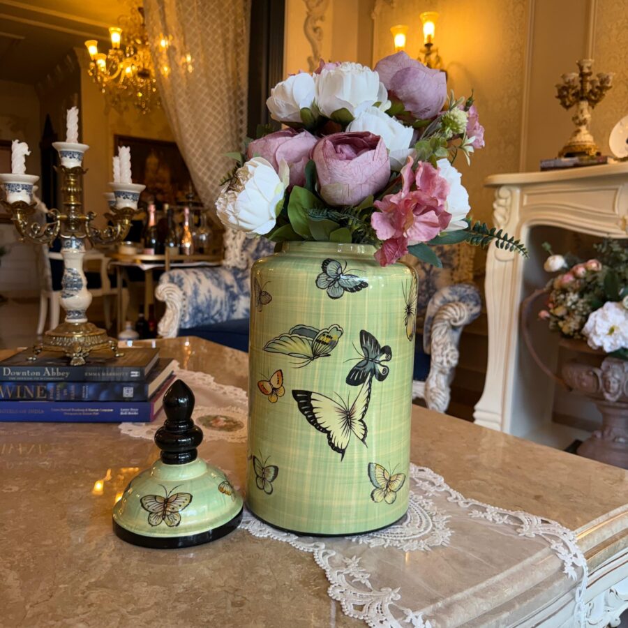 Garden of Butterflies Decorative Jar Big