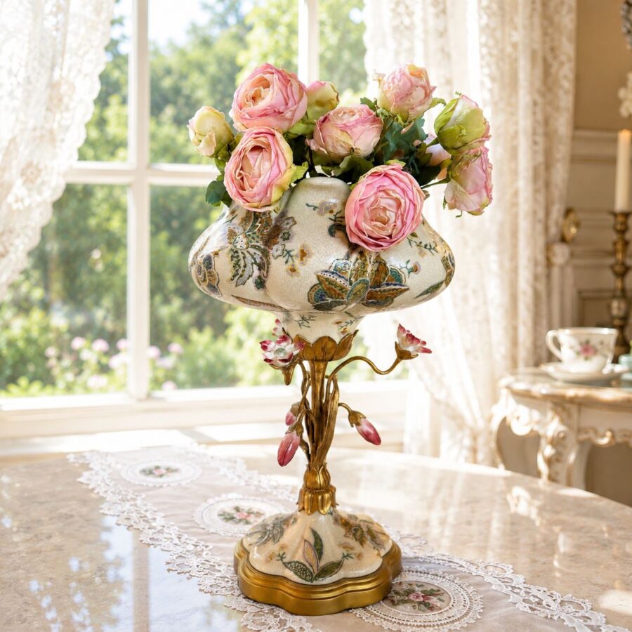 Blush Chinoiserie Bloom Vase
