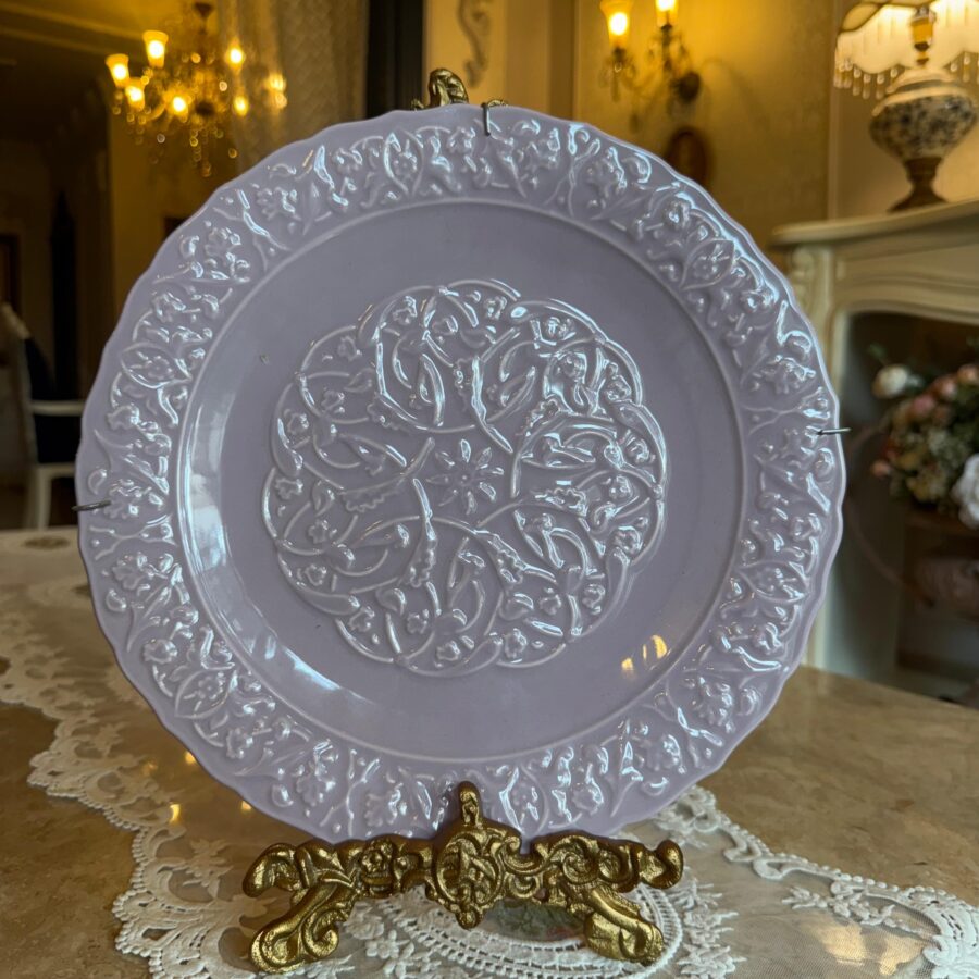 Toile de Lilac Floral Dinner Plate – 11”