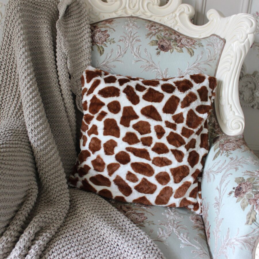 Leopard lounge furry cushion covers