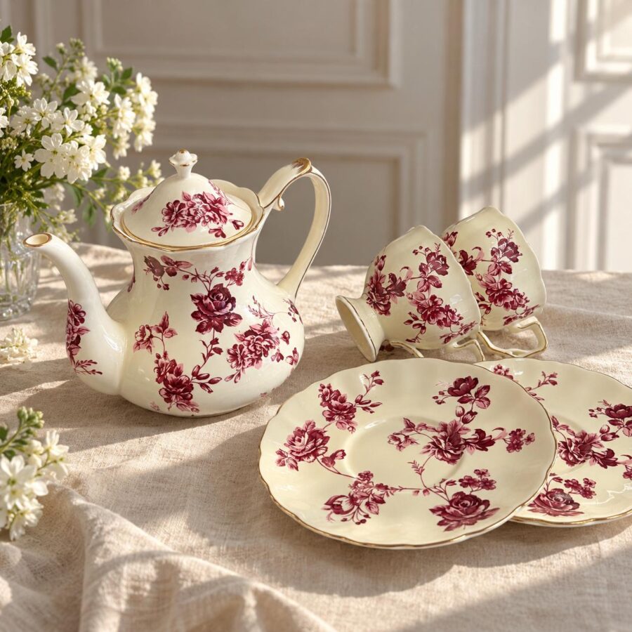 *Roses de Château Tea Set*