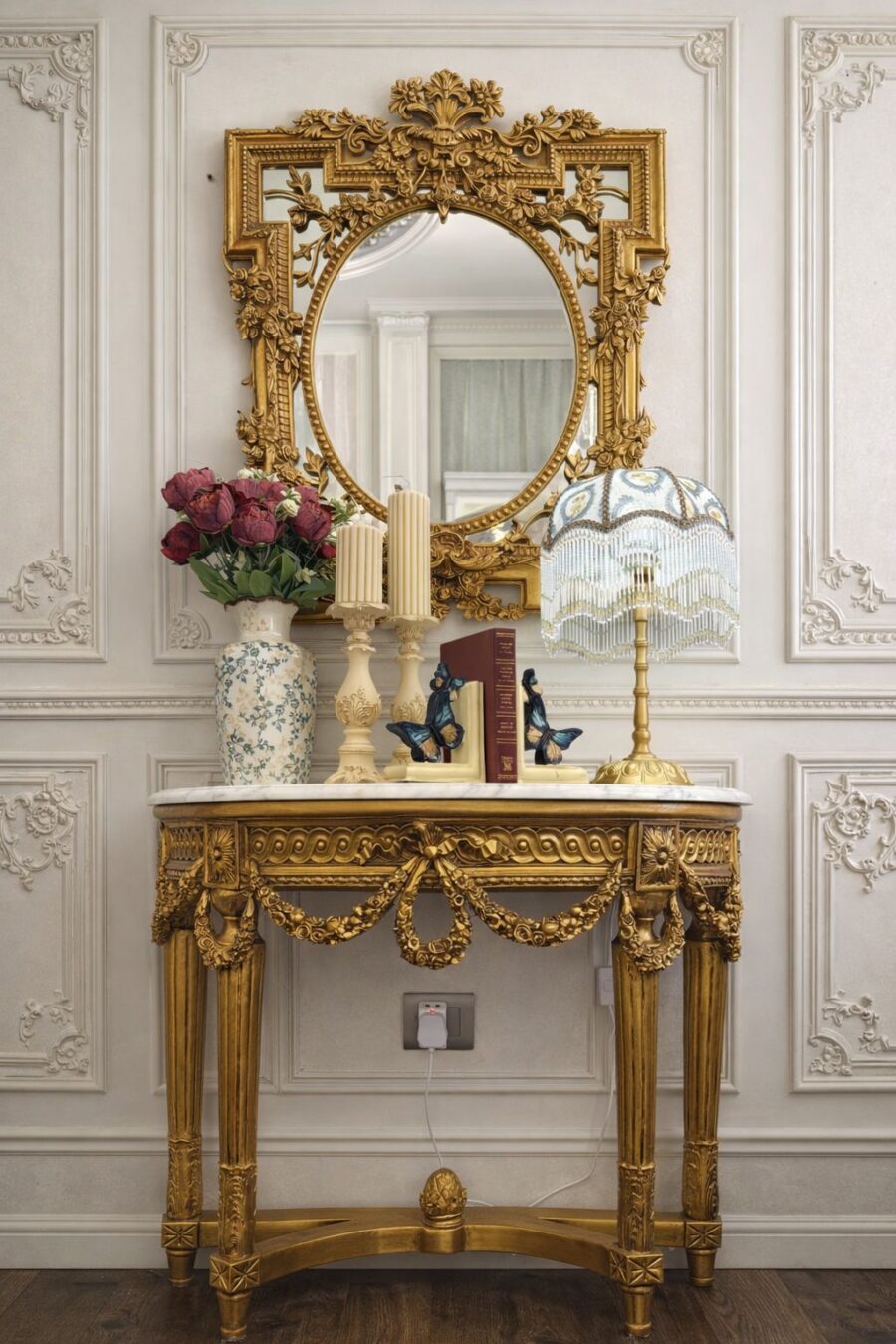 Palais d’Or Console & Mirror Set