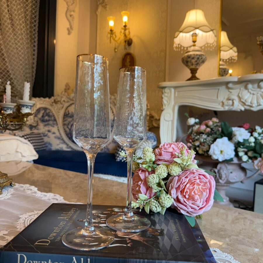 Frosty Cascade Milano Champagne Glasses Set of 6