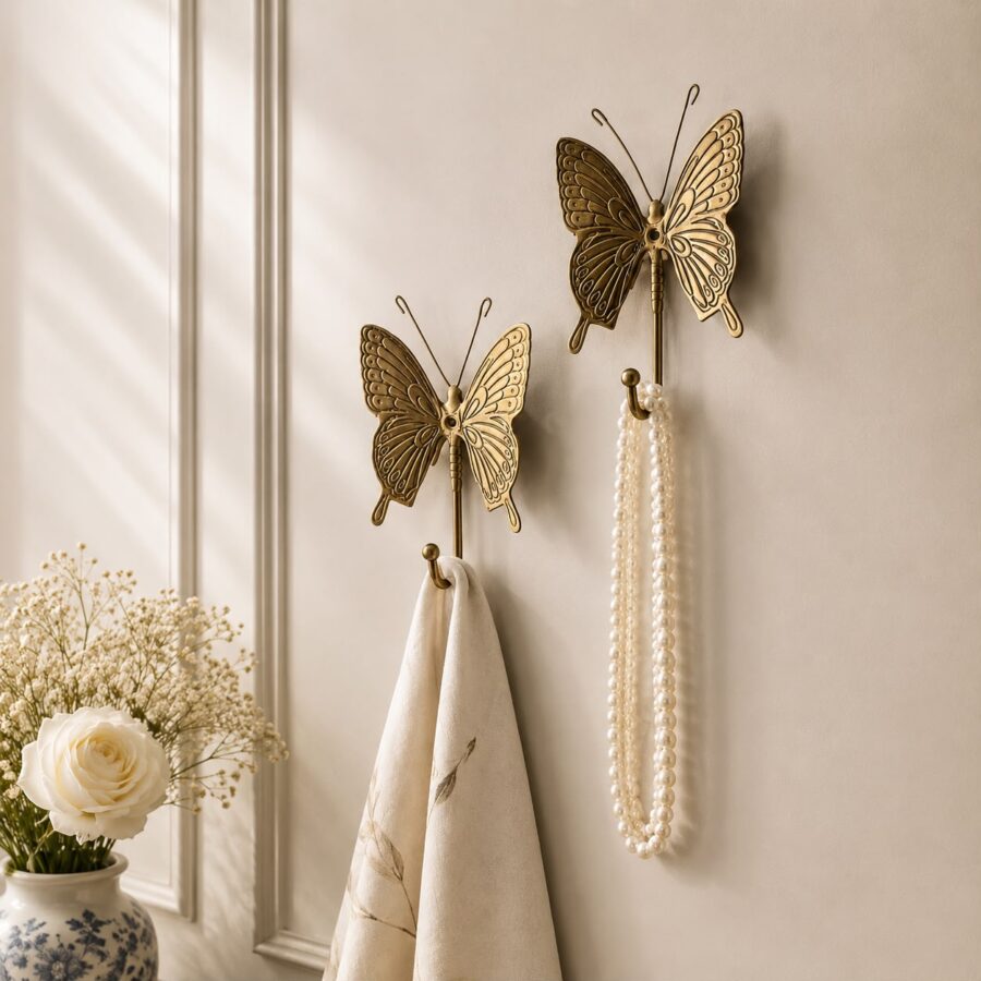 Brass Butterfly Wall Hook