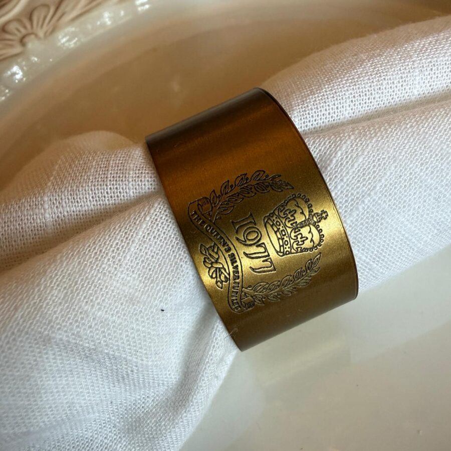 Crown Heritage Napkin Ring Brass