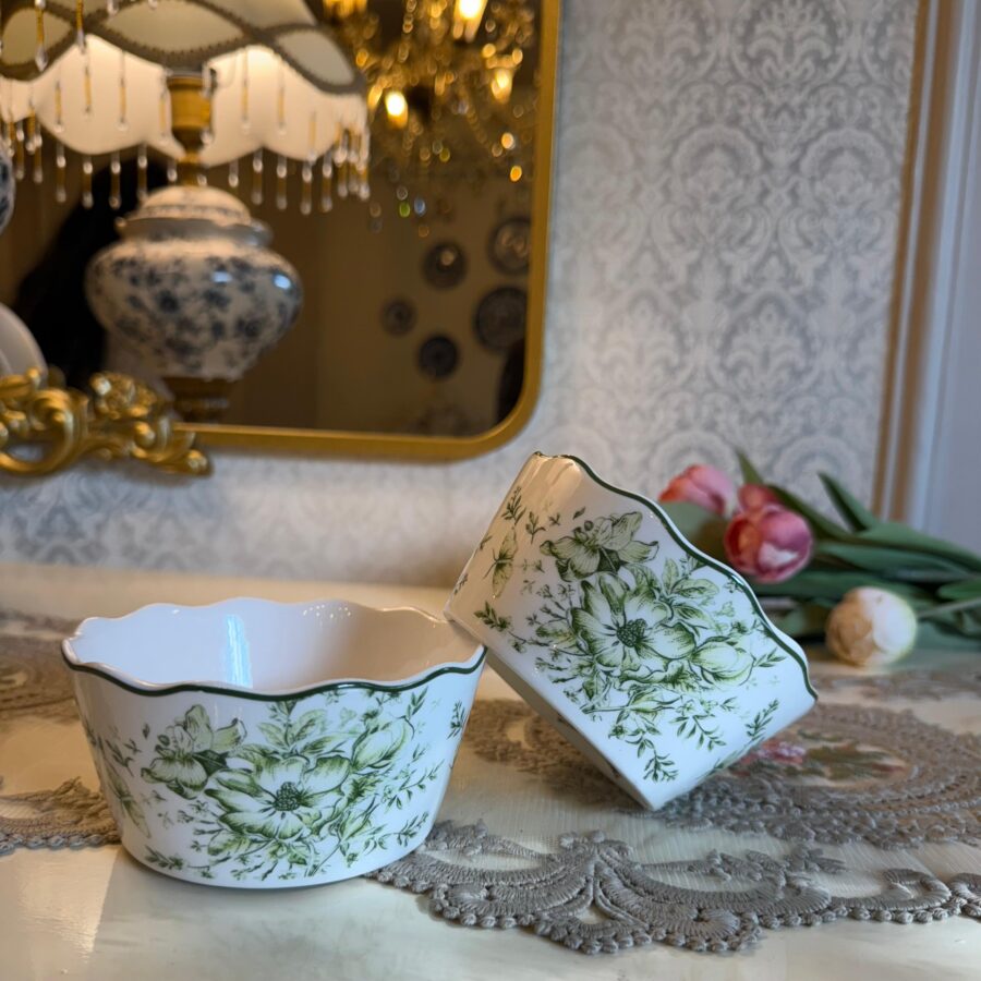 Jardin de Charme Ceramic Bowls Set of 2pcs