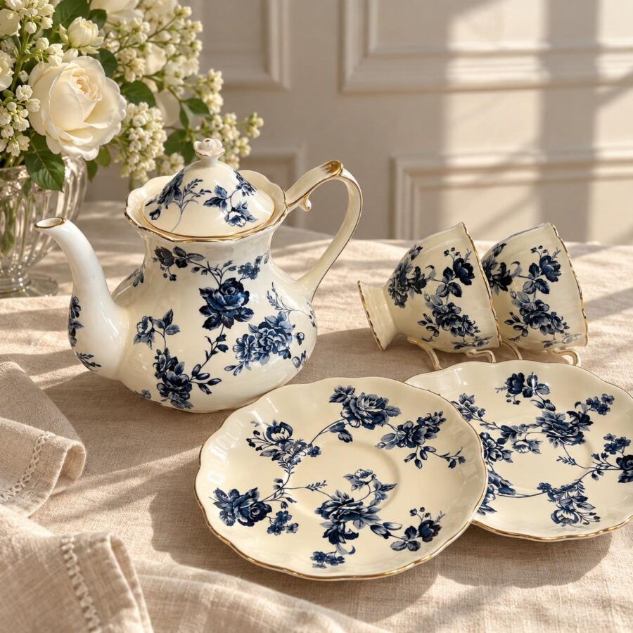 *Bleu Fleur Tea set*