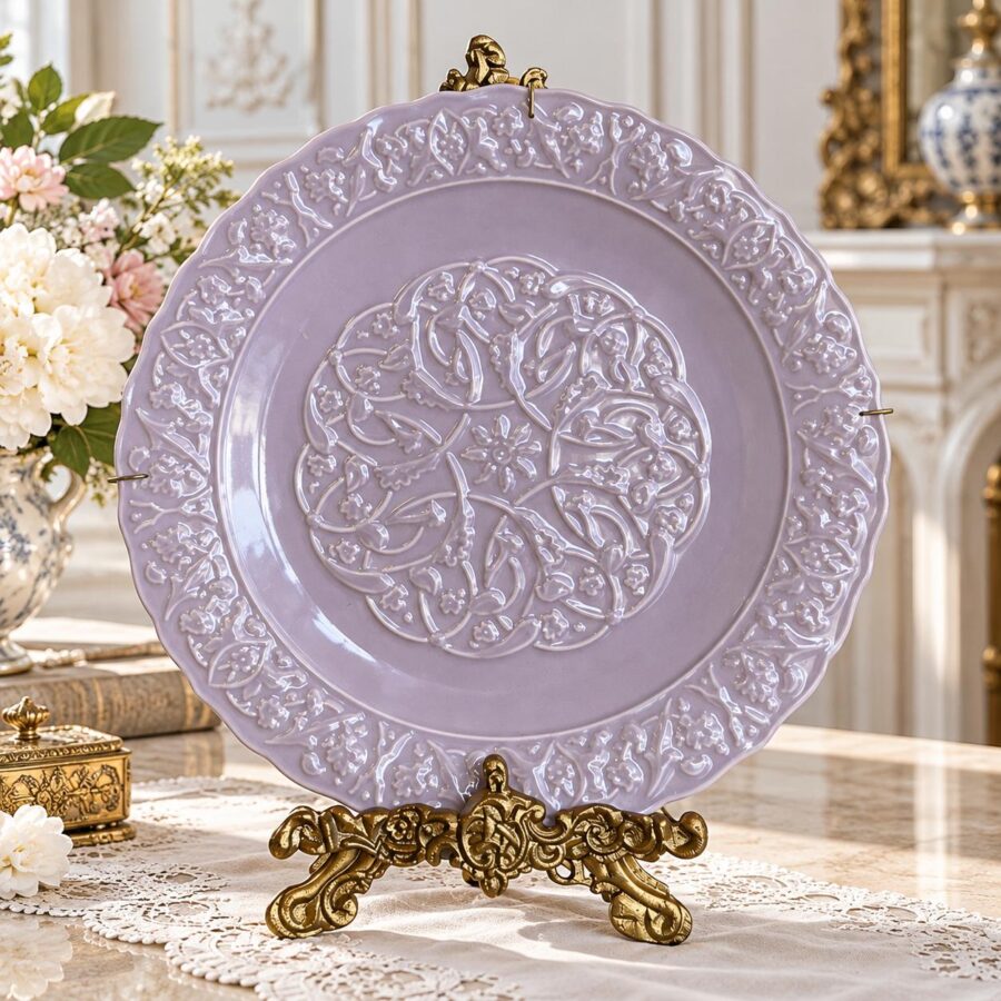 Toile de Lilac Floral Dinner Plate – 11”