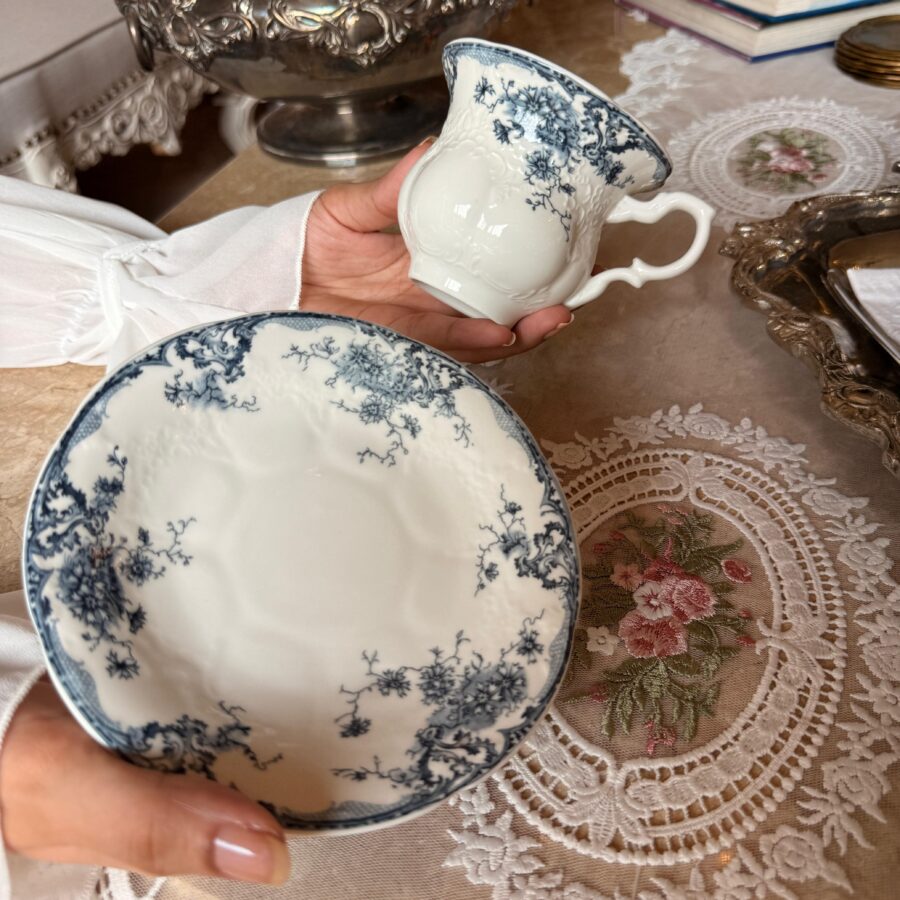 The Blue Rocaille Cup & Saucer