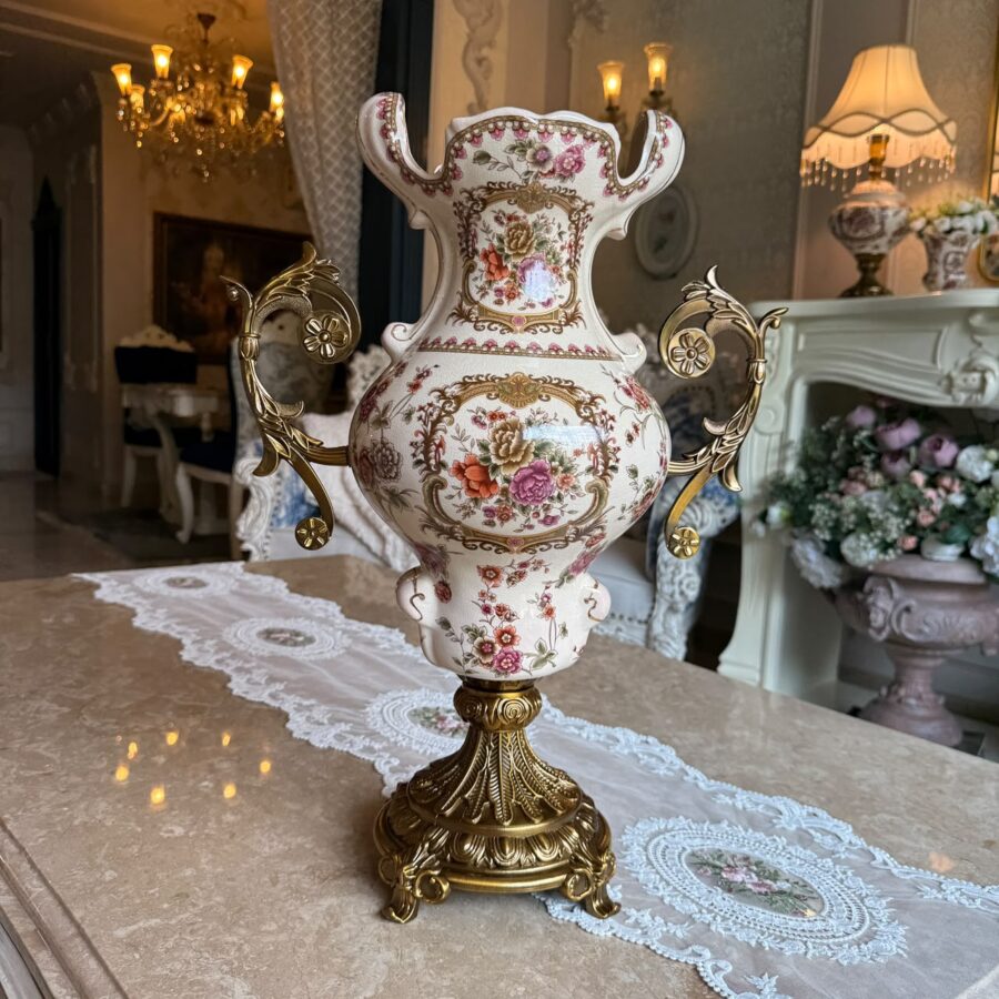Rococo-Style Floral Vase