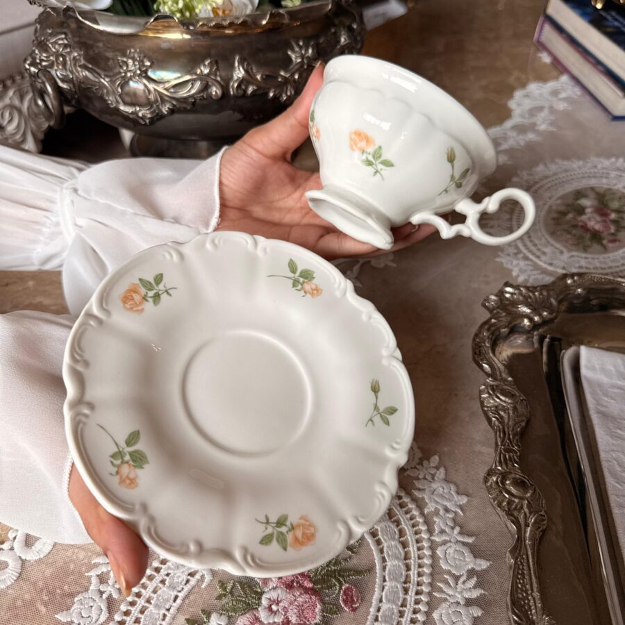 The Belle Rose Tea Cup & Saucer