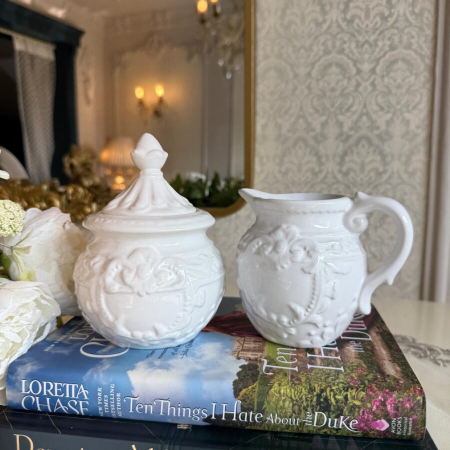 French Riviera Fable Sugar Pot and Creamer Set